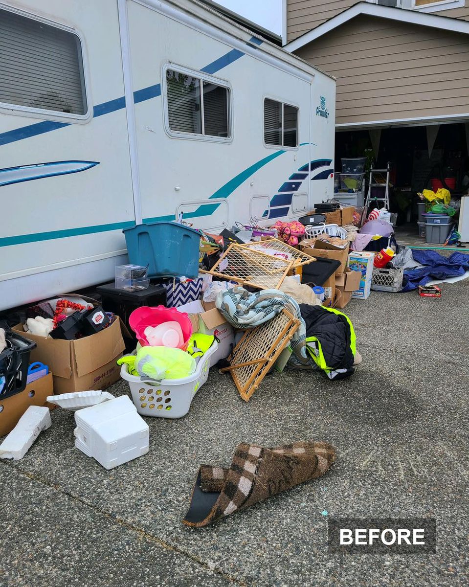 Driveway Junk Haul — before