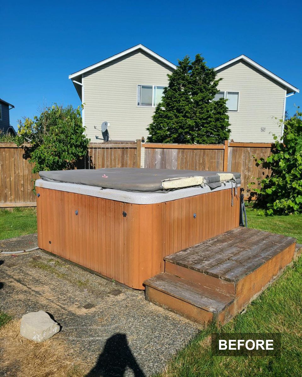 Hot Tub Removal — before