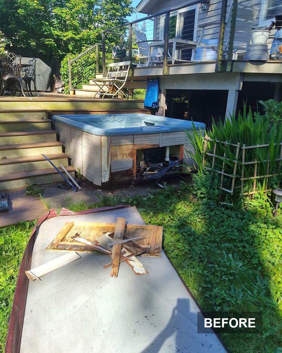 Jacuzzi Removal — before