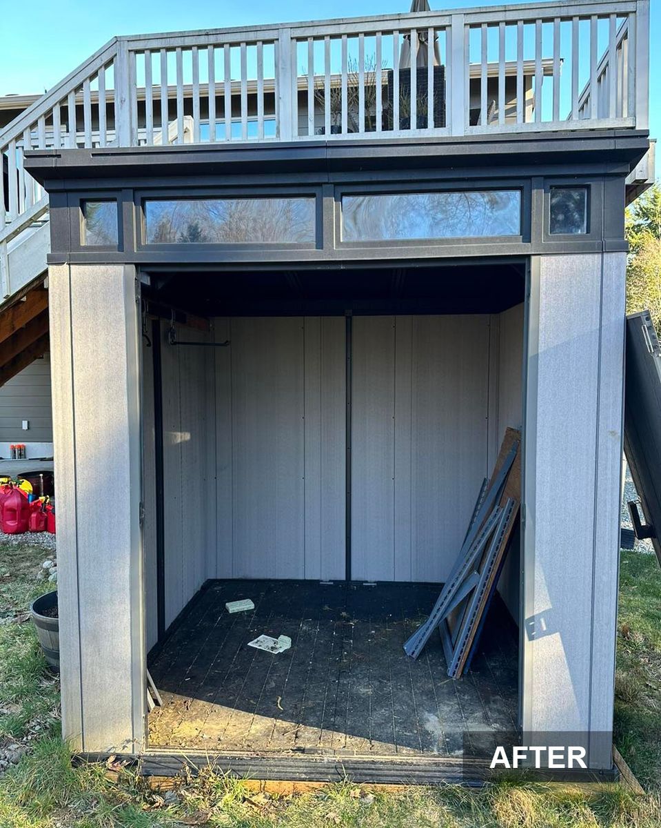 Shed Clean-Out — after