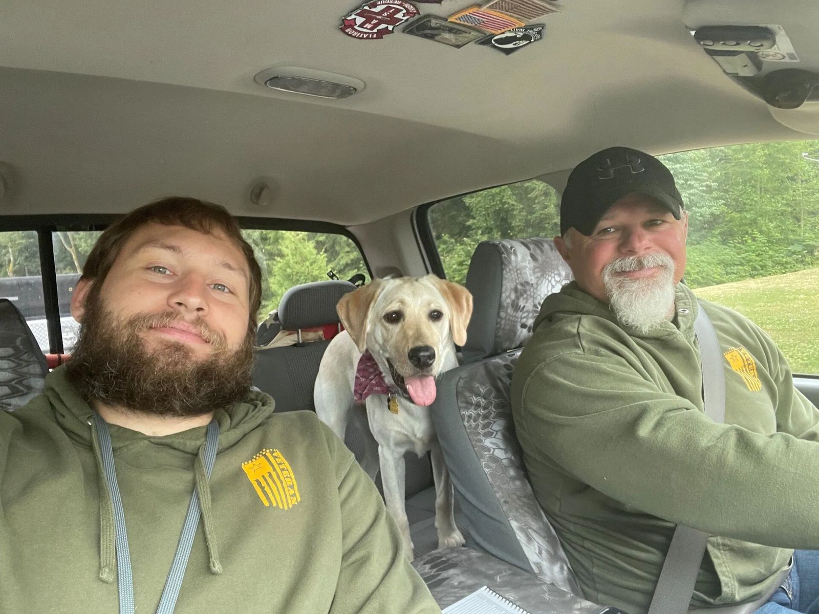 The Vets Junk Removal crew on the road